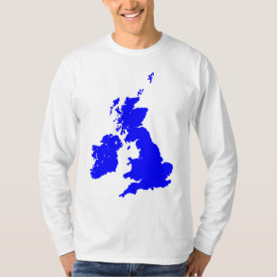 British Isles in Blue T-Shirt