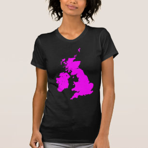 British Isles in Magenta T-Shirt