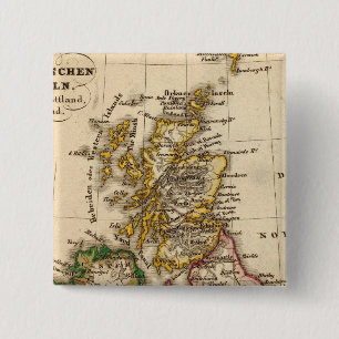 British Isles Map 15 Cm Square Badge