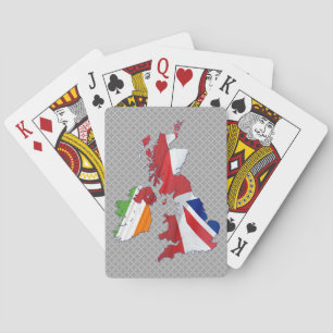 BRITISH ISLES MAP AND FLAGS PLAYING CARDS