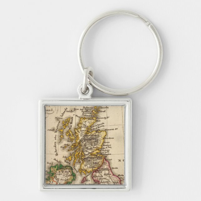 British Isles Map Key Ring (Front)