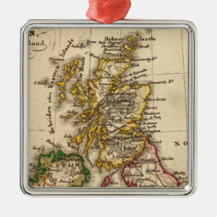 British Isles Map Metal Ornament