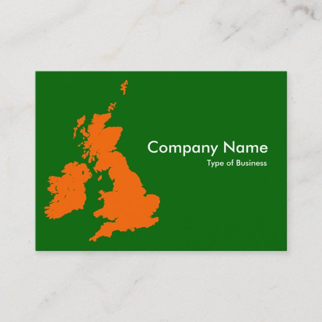 British Isles - Orange and Green (006600) Business Card (Front)