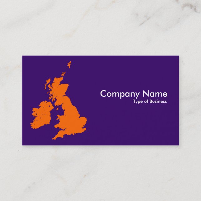 British Isles - Orange on Dark Violet (330066) Business Card (Front)