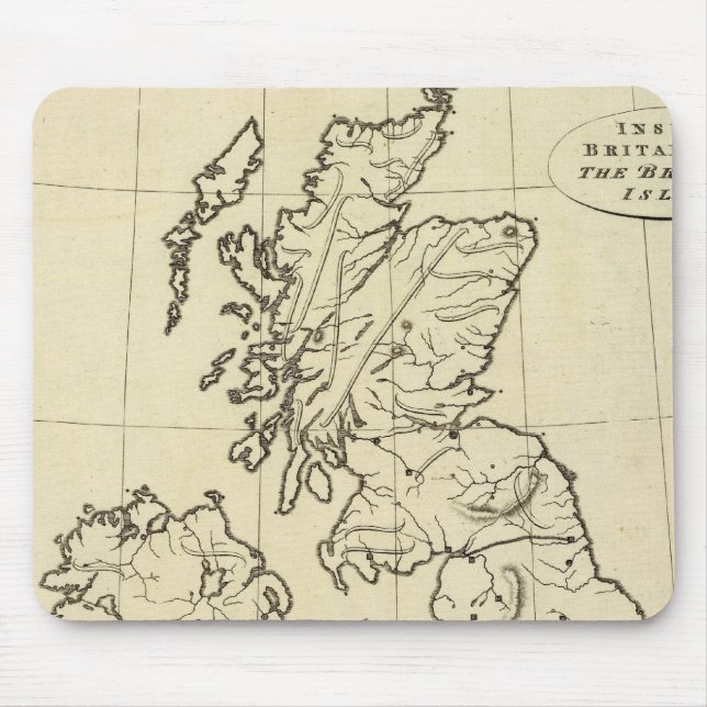 British Isles outline map Mouse Pad (Front)