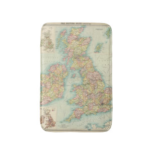 British Isles political map Bath Mat