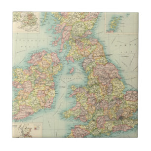 British Isles political map Ceramic Tile
