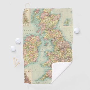 British Isles political map Golf Towel