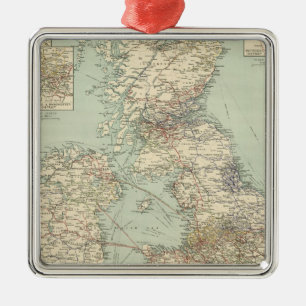 British Isles railways Metal Tree Decoration