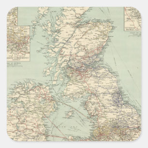 British Isles railways Square Sticker