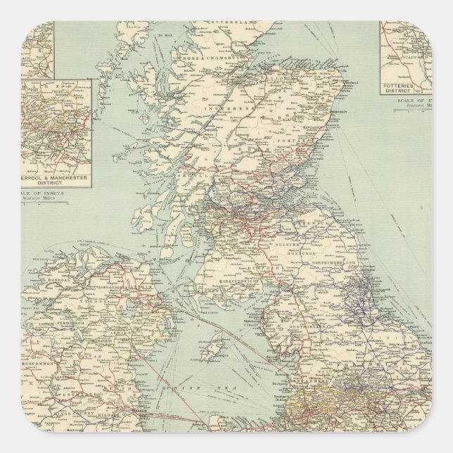British Isles railways Square Sticker (Front)