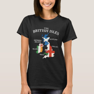 British Isles Sea Ireland Scotland Wales England M T-Shirt