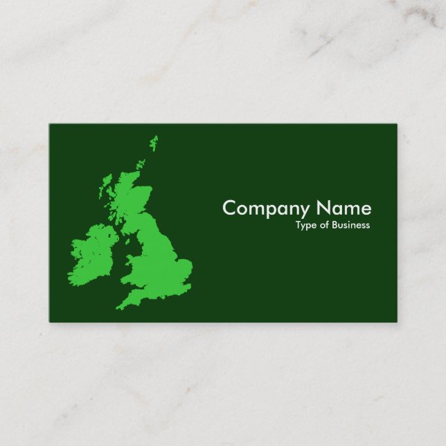 British Isles - Shades of Green Business Card (Front)