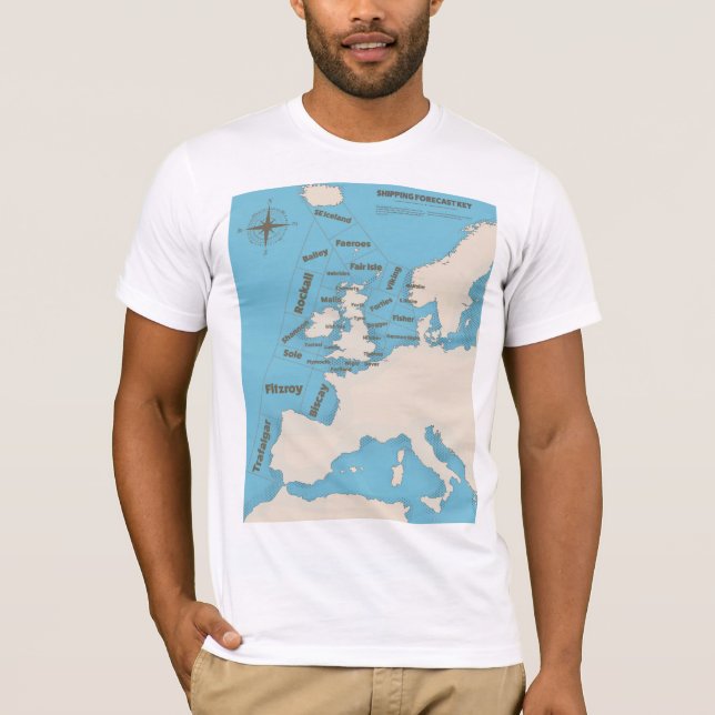 British Isles Shipping Forecast in colour T-Shirt (Front)