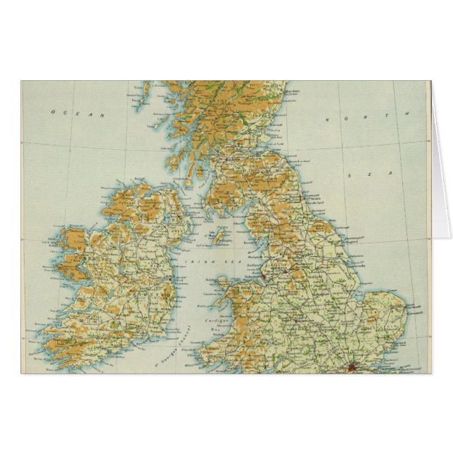 British Isles vegetation & climate map (Front Horizontal)