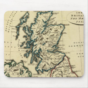 British Isles with boundaries outlined Mouse Pad