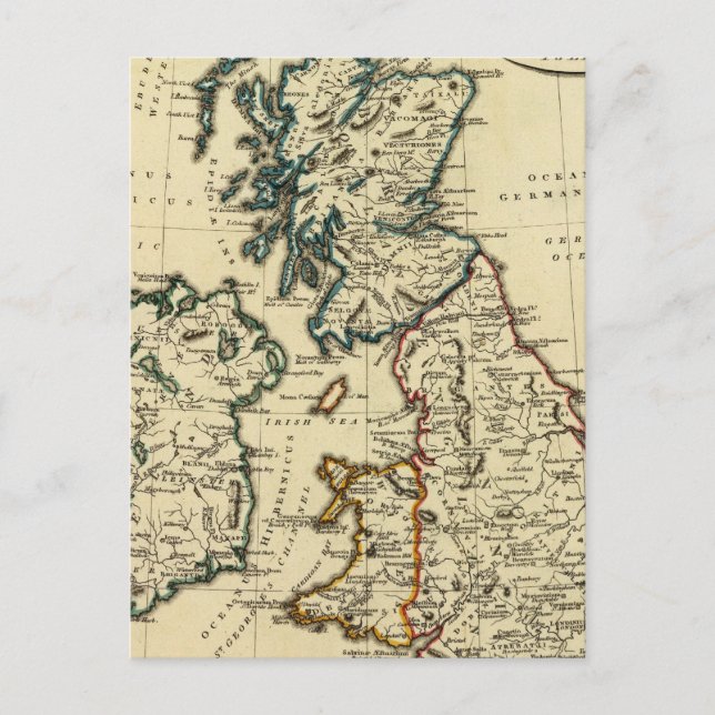 British Isles with boundaries outlined Postcard (Front)
