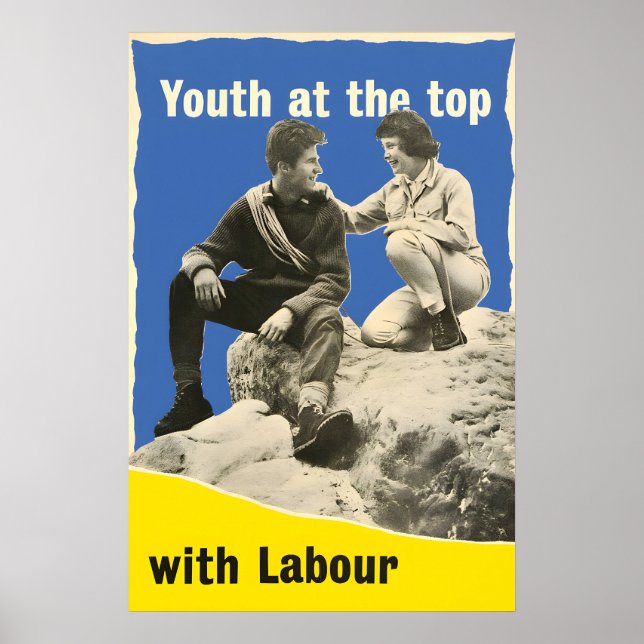 British Labour Party Election Poster Youth at the (Front)