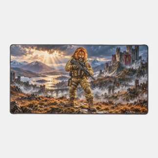 British Lion Tactical Warrior Wide Gaming Desk Mat