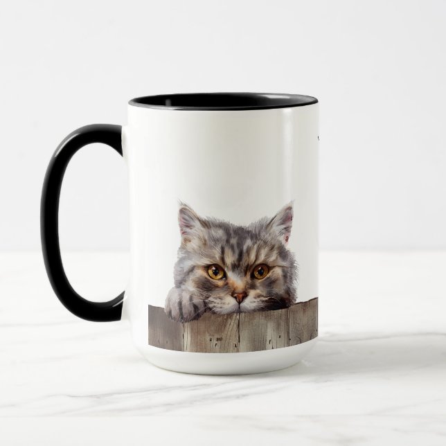 British Longhair Cat Mug (Left)
