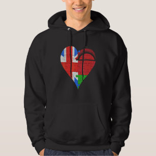 British Malawian Flag Heart Hoodie