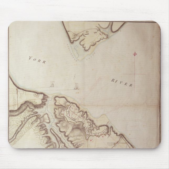British map of the Siege of Yorktown, 1781 Mouse Pad (Front)