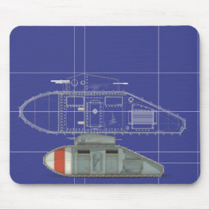 British Mark 1 Tank Mouse Pad