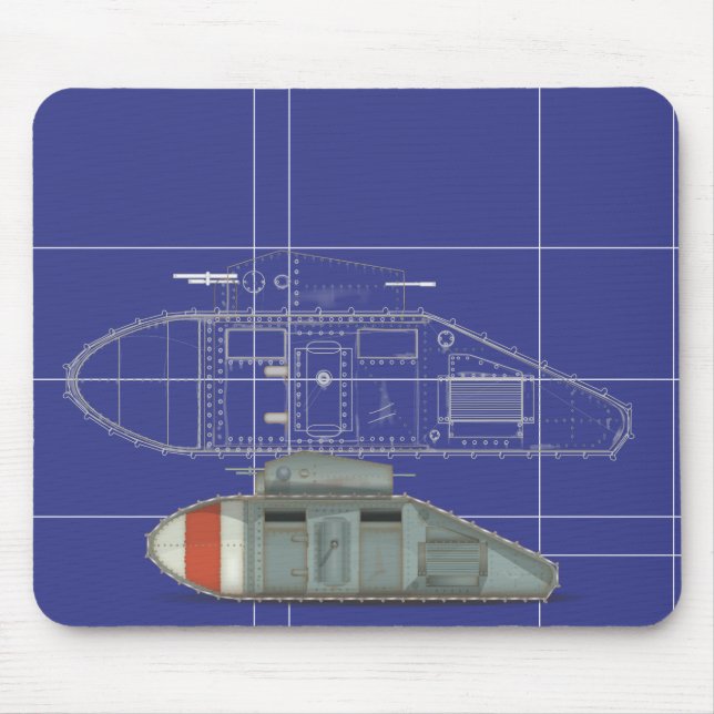 British Mark 1 Tank Mouse Pad (Front)