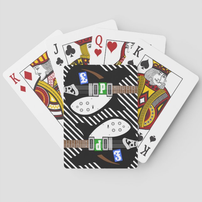 British Mod Pop Art Guitar Playing Cards (Back)