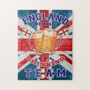 British Official Drinking Team. Funny beer Jigsaw Puzzle