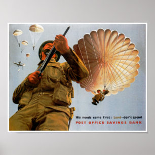 British Paratrooper ~ His Needs Come First Poster