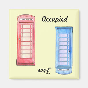 British phone booth dishwasher magnet -