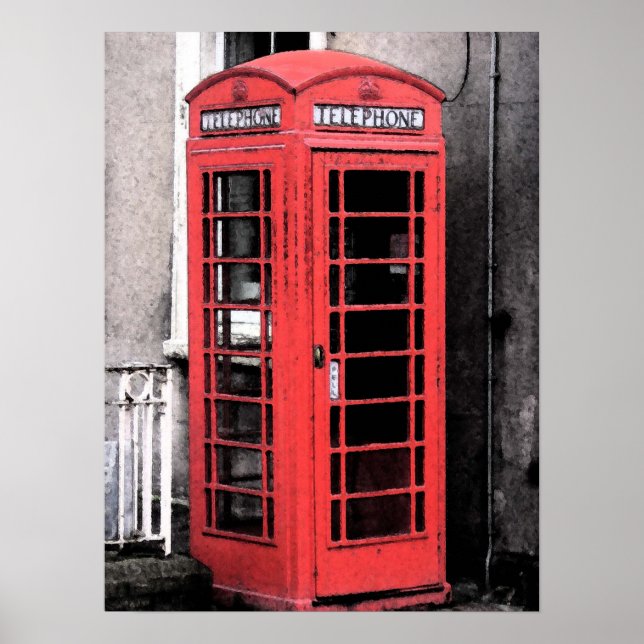 British Phone Booth Fresco Poster (Front)