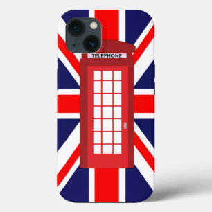 British phone box Union Jack flag iPhone Case