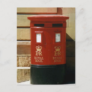 British pillar box postcard