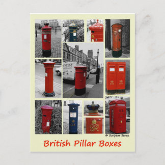 British Pillar boxes Postcard