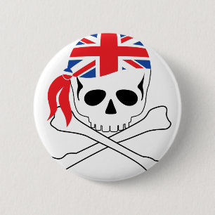 British Pirate 6 Cm Round Badge