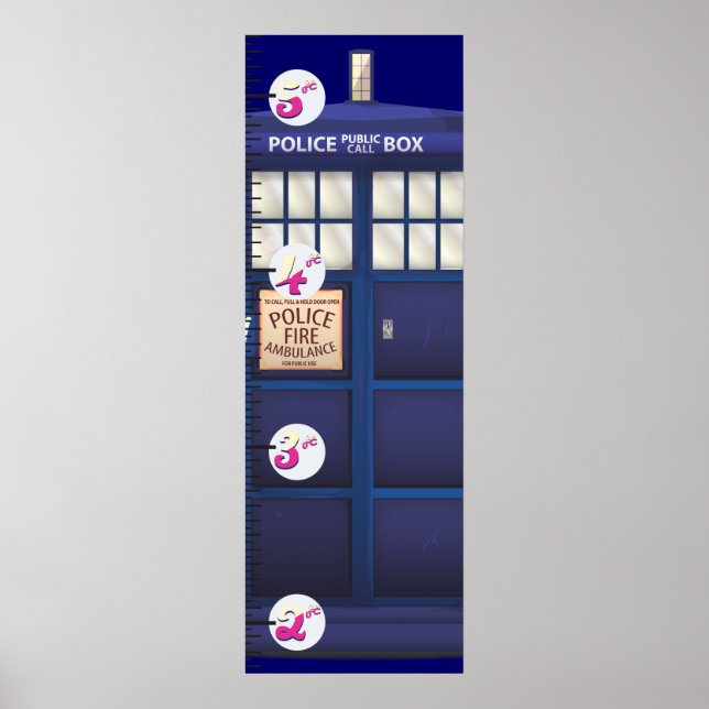 British Police Box Growth Chart. Poster (Front)