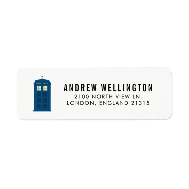 British Police Call box | Return Address Label (Front)
