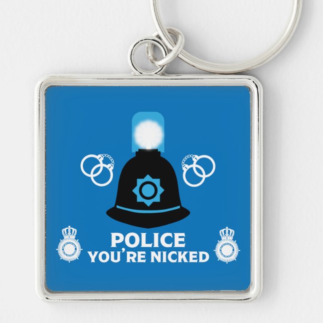 British Police Gifts And Accessories Latte Mug Key Ring (Front)