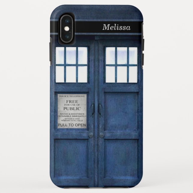 British Police Phone Call Box Retro 1960s Pattern Case-Mate iPhone Case (Back)