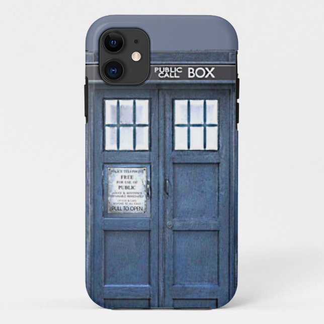 British Police Public Call Box Blue iPhone 5 Case (Back)