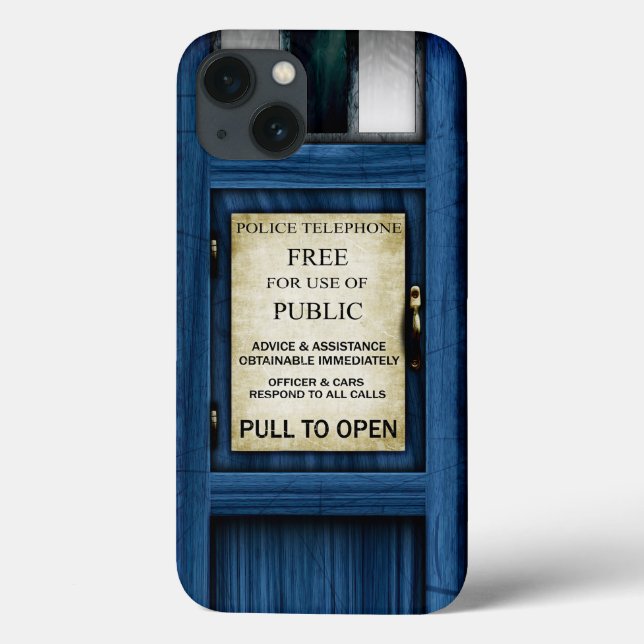 British Police Public Call Box iPhone Tough Case (Back)
