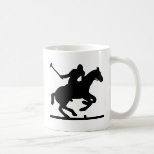 British Polo Sport Horse Player Silhouette Ponies Coffee Mug