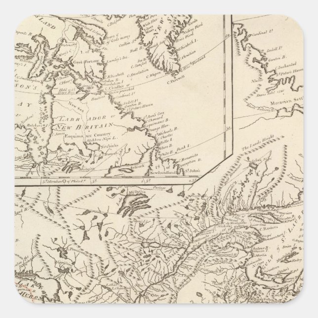 British Possessions in North America Square Sticker (Front)