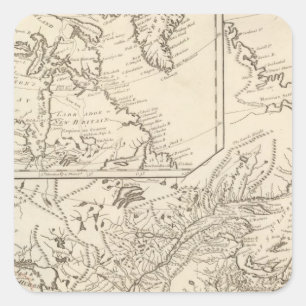 British Possessions in North America Square Sticker