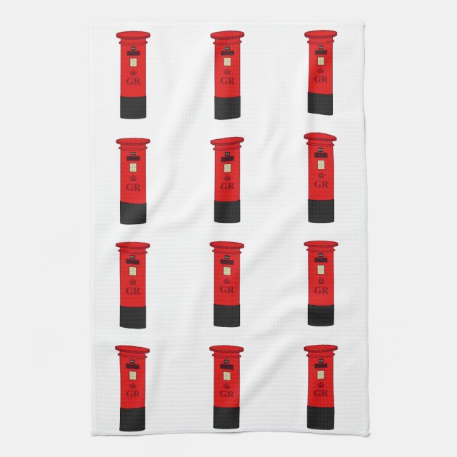 British Post Box Tea Towel (Vertical)