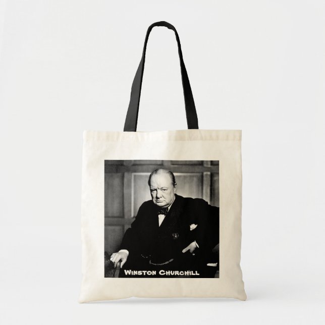 British Prime Minister Sir Winston Churchill Tote Bag (Front)