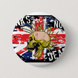 British Punk Not Dead 6 Cm Round Badge