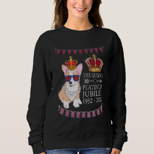 British Queen Platinum Jubilee Souvenir Union Jack Sweatshirt